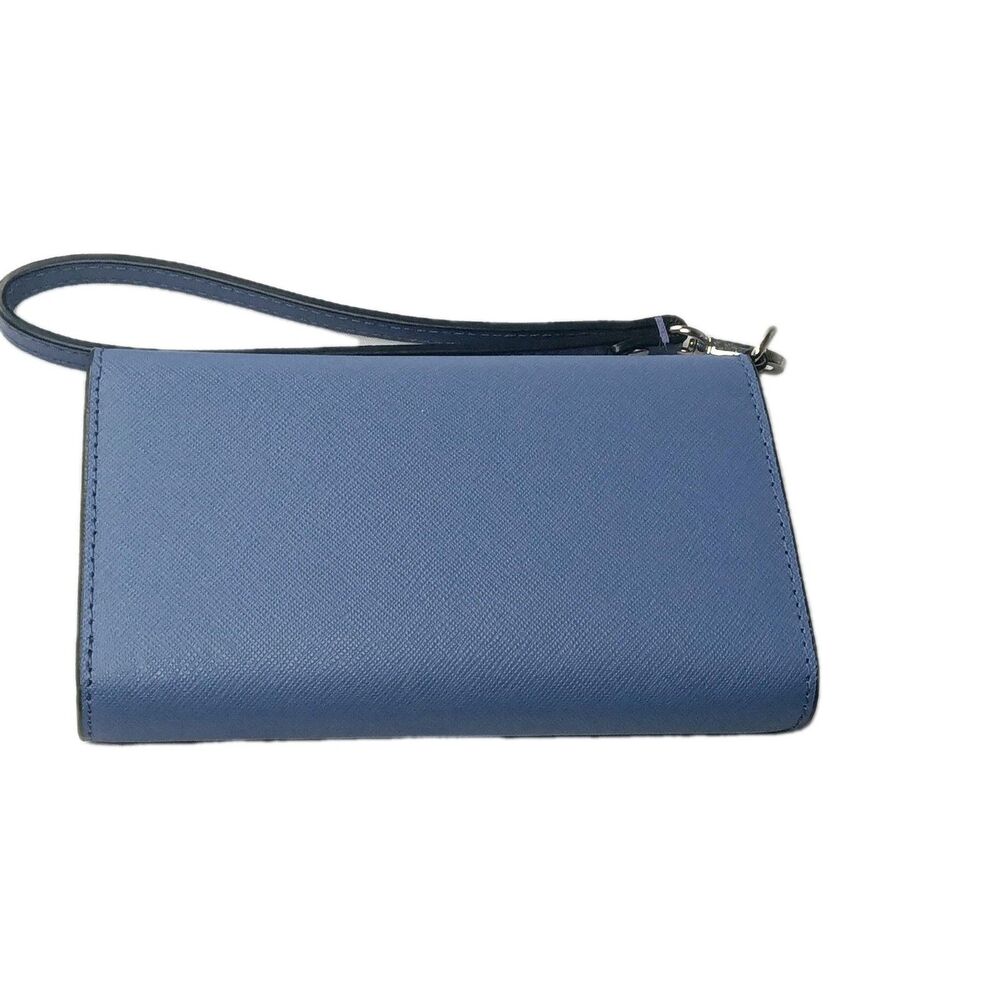 Kate Spade New York Laurel Way Leather Wristlet Dark Blue - Picture 4 of 8